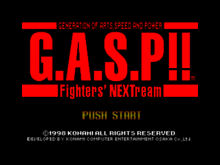 G.A.S.P!! Fighters' NEXTream (Europe) Title Screen